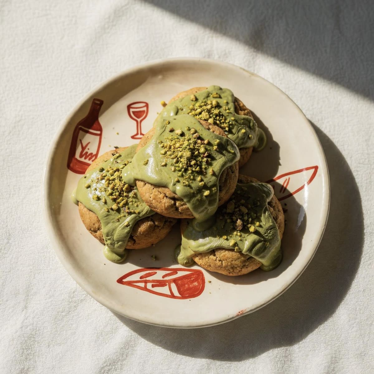 Galletas con crema de pistacho